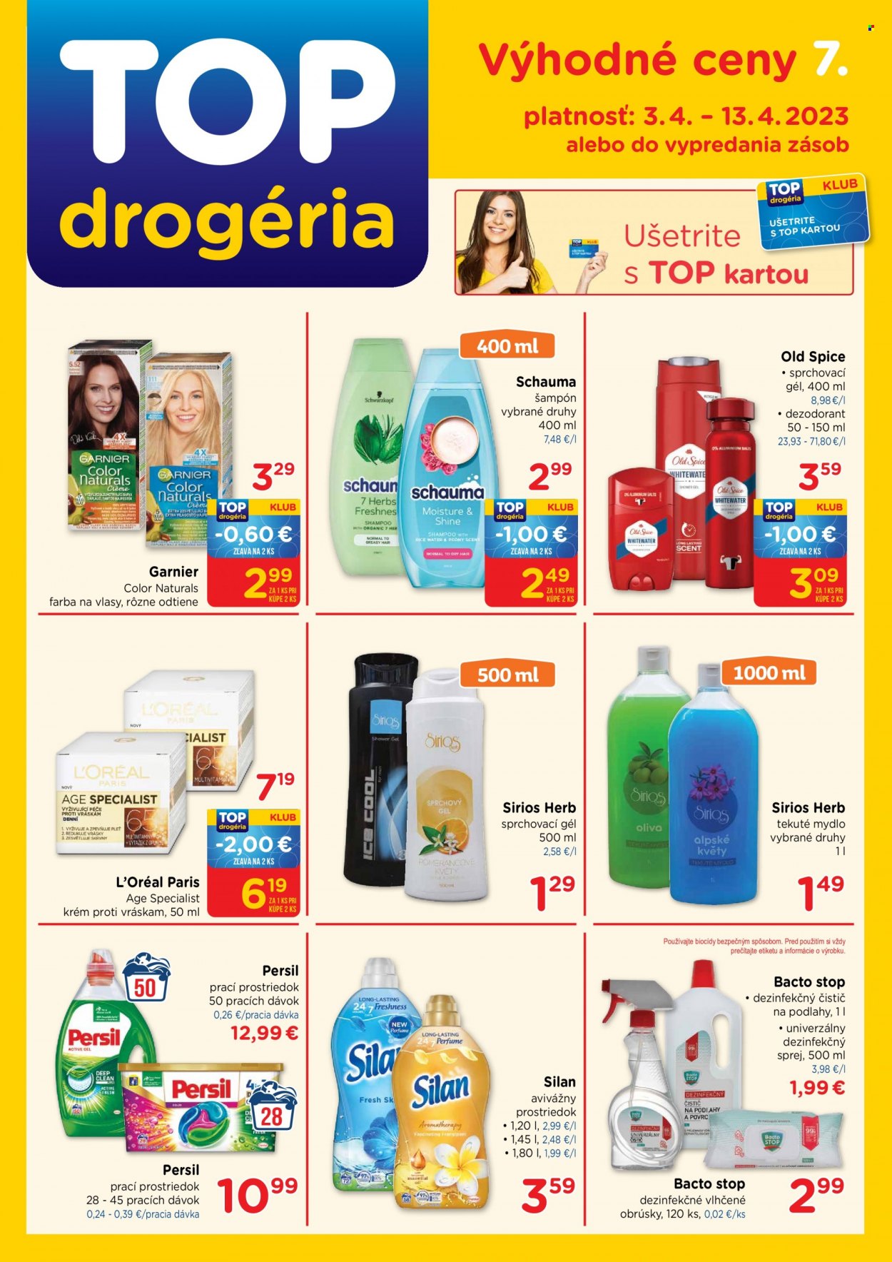 Leták TOP drogéria - 3.4.2023 - 13.4.2023. Strana 1