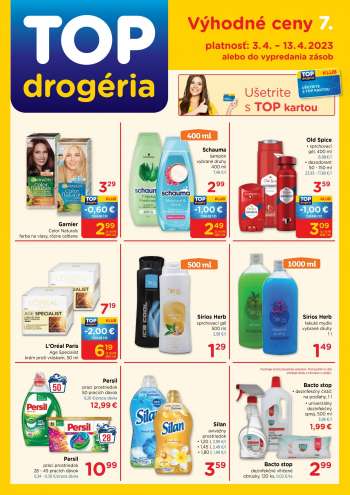 Leták TOP drogéria - 3.4.2023 - 13.4.2023.