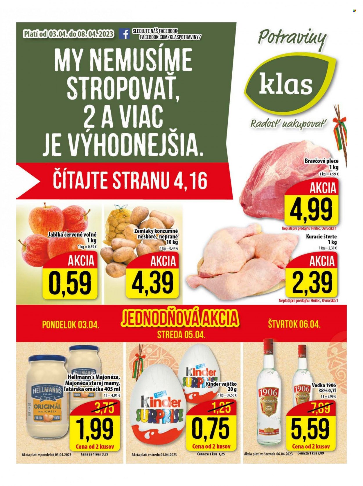 Leták Klas - 3.4.2023 - 8.4.2023. Strana 1