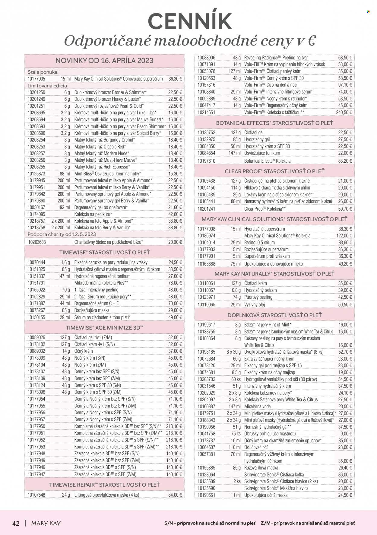 Leták Mary Kay - 1.4.2023 - 30.6.2023. Strana 42