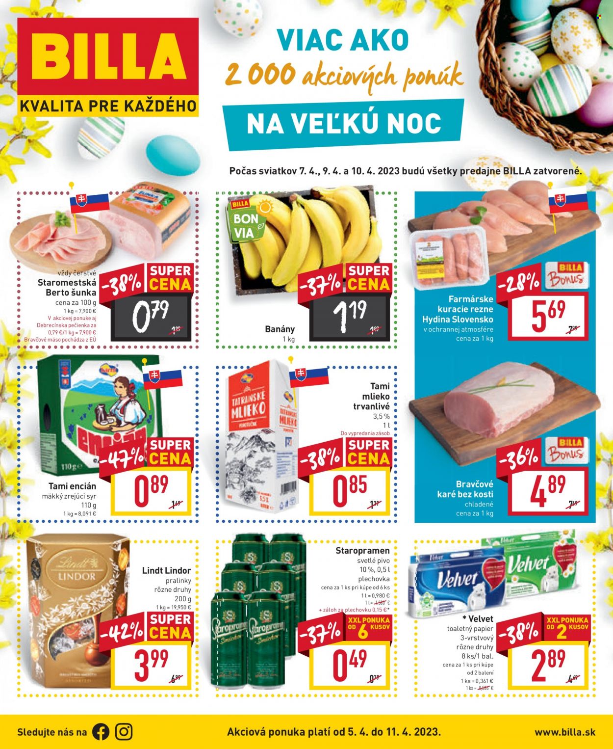 Leták Billa - 5.4.2023 - 11.4.2023. Strana 1