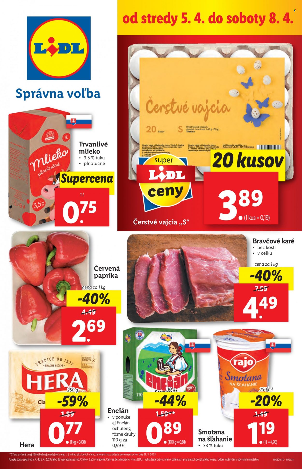 Leták Lidl - 5.4.2023 - 8.4.2023. Strana 1