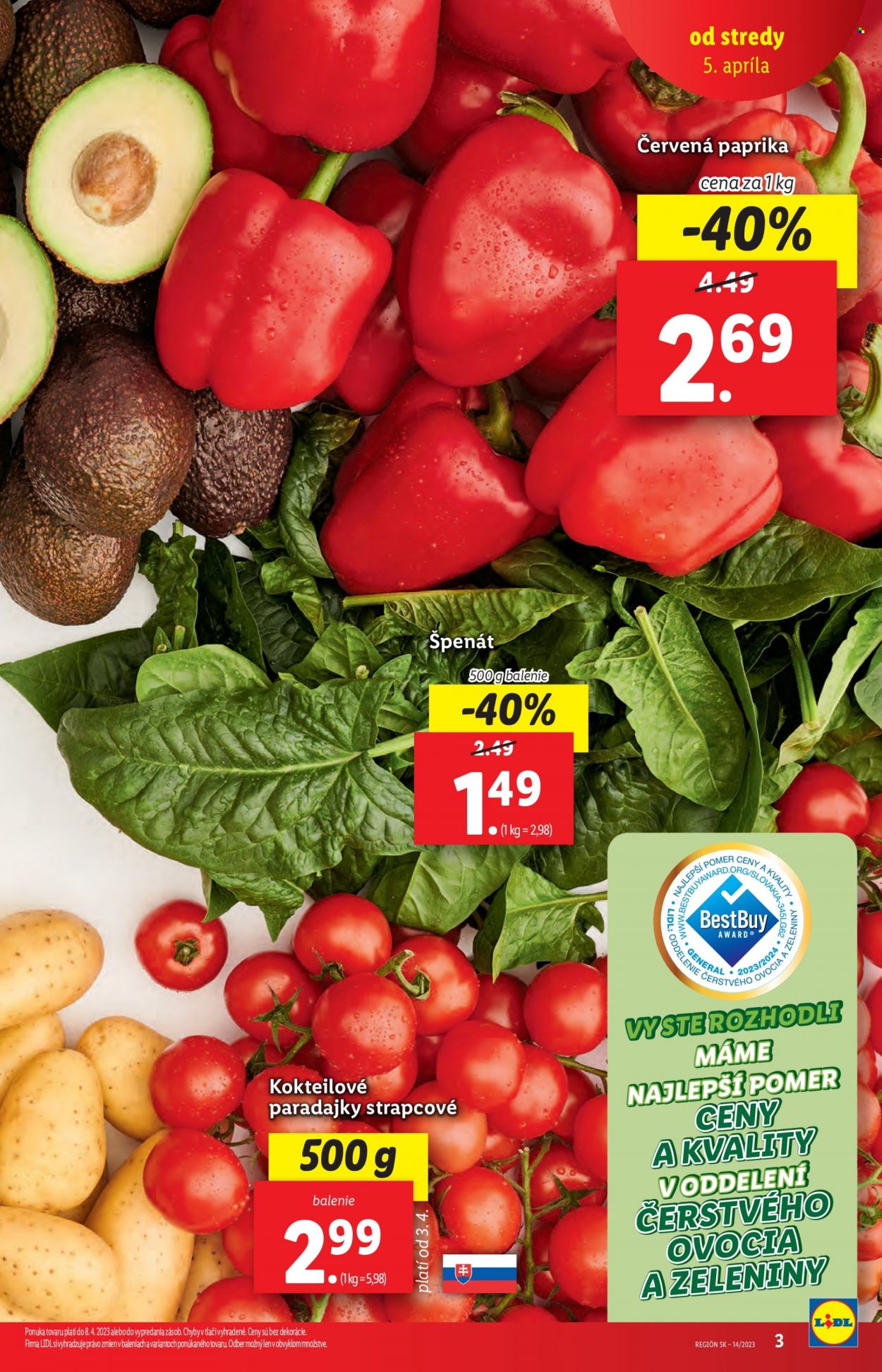 Leták Lidl - 5.4.2023 - 8.4.2023. Strana 3