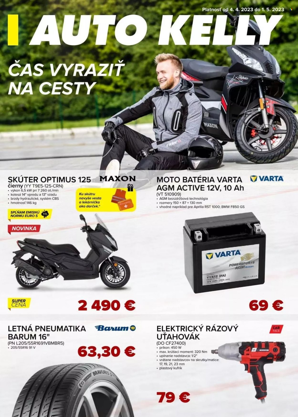 Leták Auto Kelly - 4.4.2023 - 1.5.2023. Strana 1