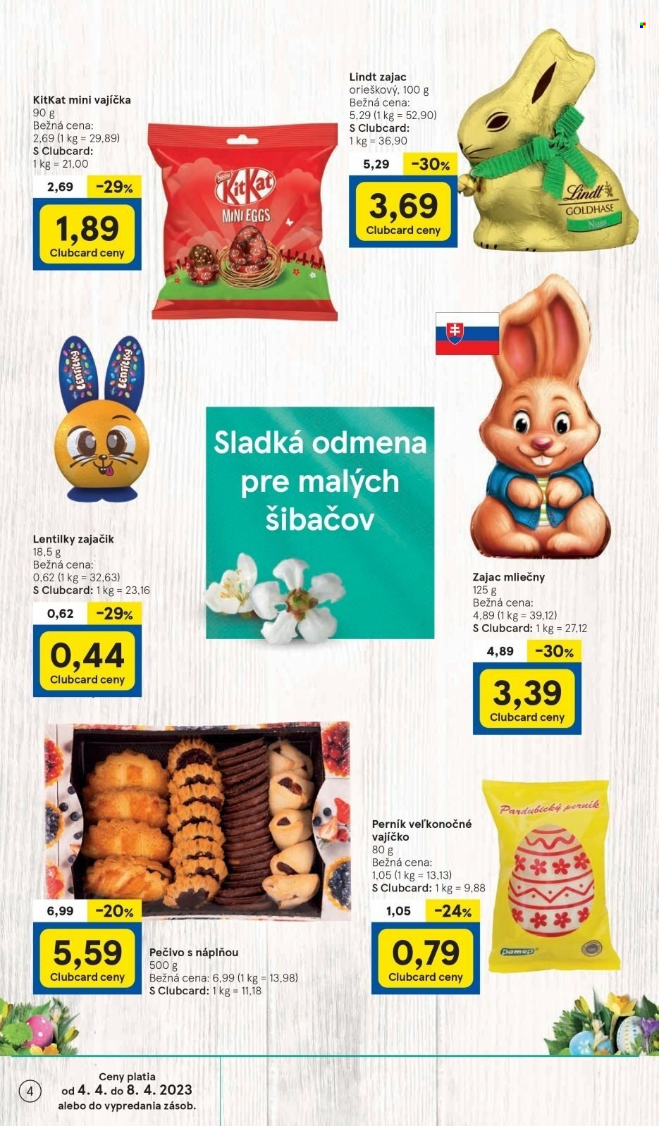 Leták TESCO supermarket - 4.4.2023 - 11.4.2023. Strana 4