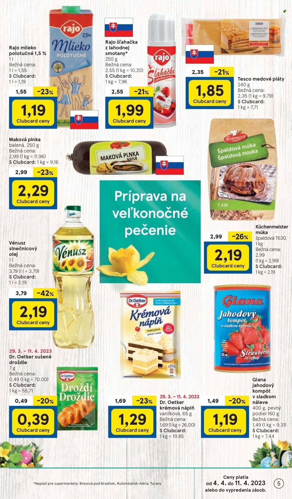 Leták TESCO supermarket - 4.4.2023 - 11.4.2023. Strana 5