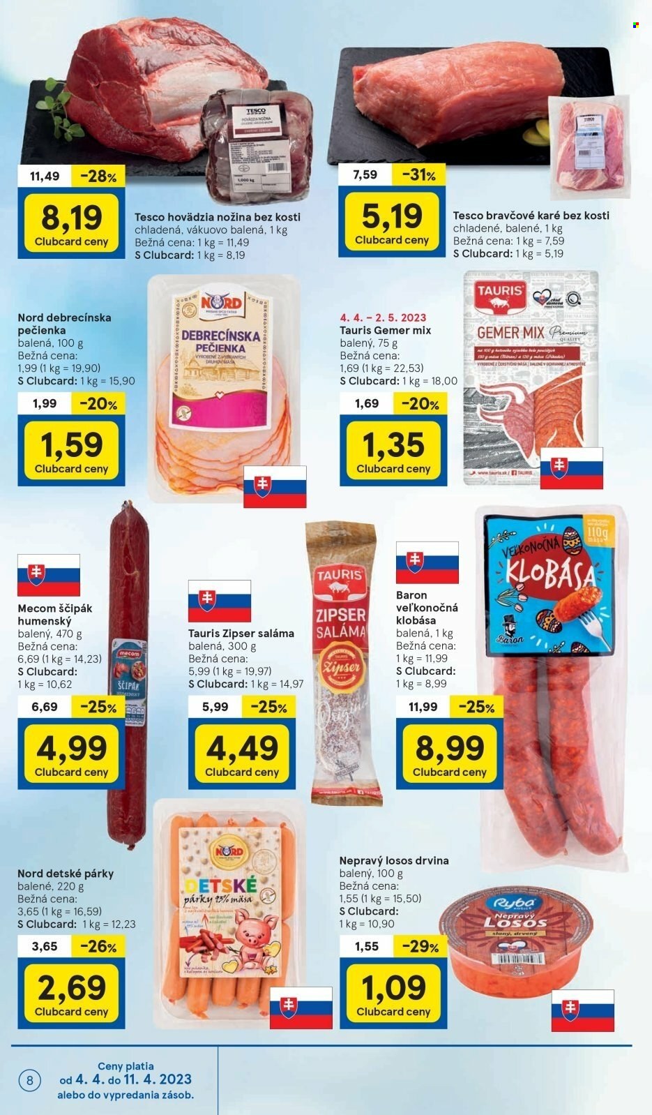 Leták TESCO supermarket - 4.4.2023 - 11.4.2023. Strana 8