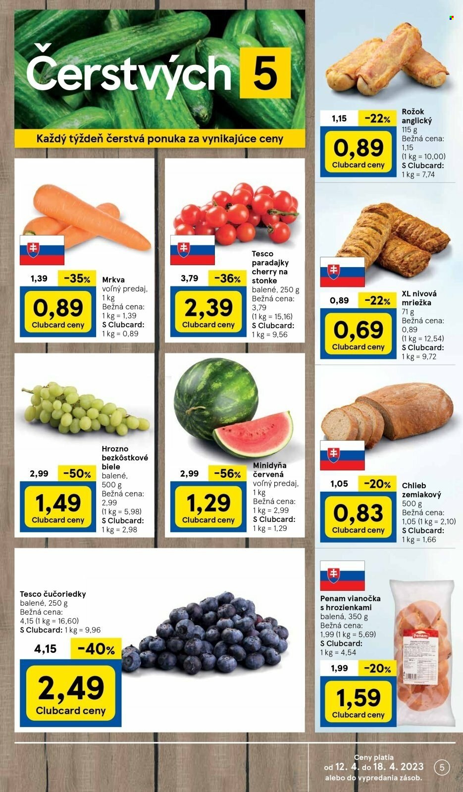 Leták TESCO supermarket - 12.4.2023 - 18.4.2023. Strana 5