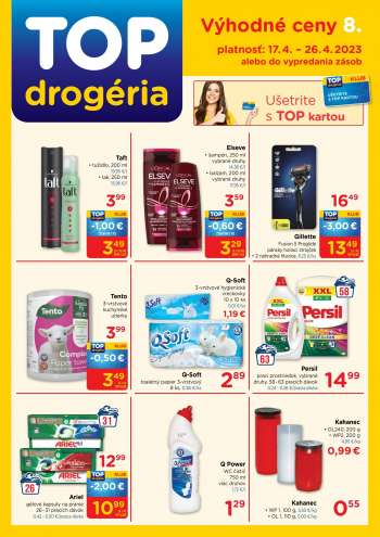 Leták TOP drogéria - 17.4.2023 - 26.4.2023.