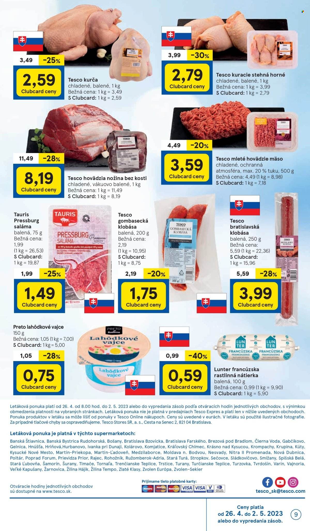 Leták TESCO supermarket - 26.4.2023 - 2.5.2023. Strana 9