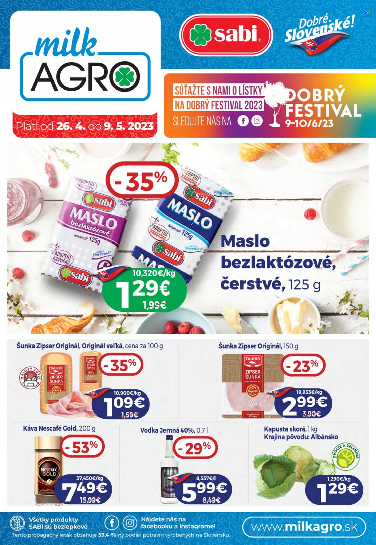 Leták Milk AGRO - 26.4.2023 - 9.5.2023. Strana 1