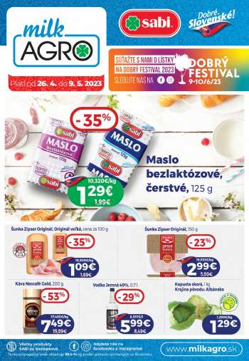 Leták Milk AGRO - 26.4.2023 - 9.5.2023.