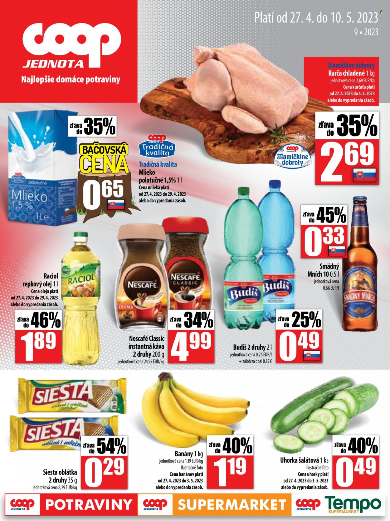 Leták COOP Jednota - 27.4.2023 - 10.5.2023. Strana 1