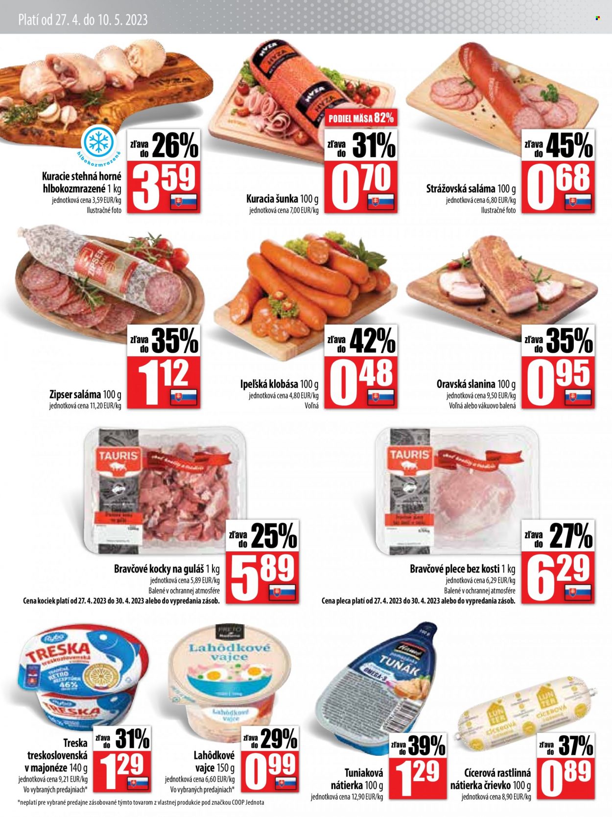 Leták COOP Jednota - 27.4.2023 - 10.5.2023. Strana 2