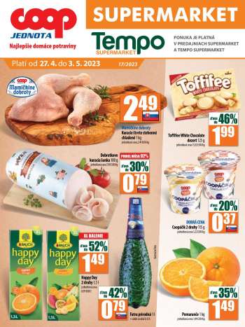 Leták COOP Jednota - 27.4.2023 - 3.5.2023.