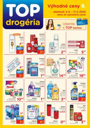 Leták TOP drogéria - 2.5.2023 - 11.5.2023.