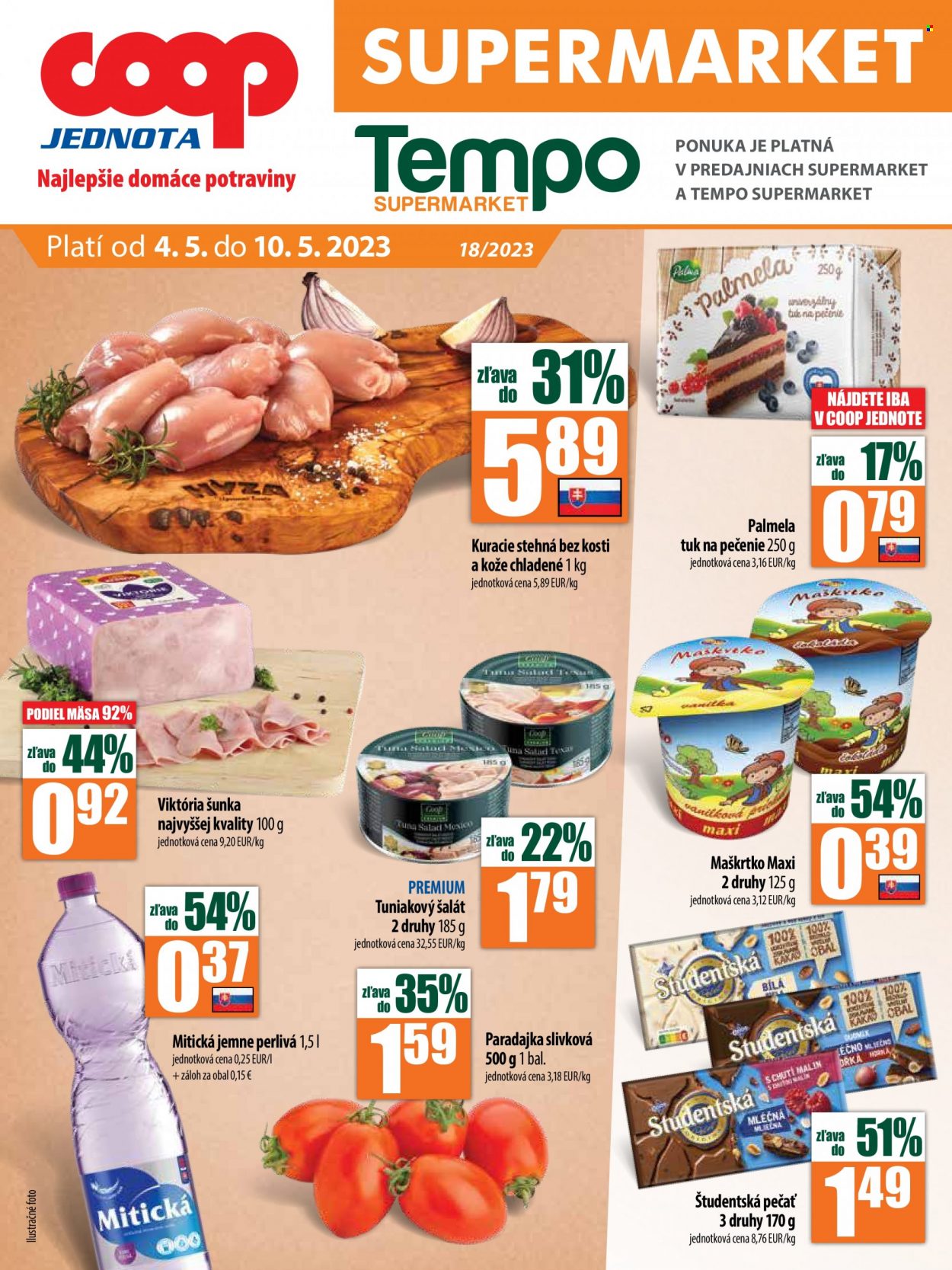 Leták COOP Jednota - 4.5.2023 - 10.5.2023. Strana 1