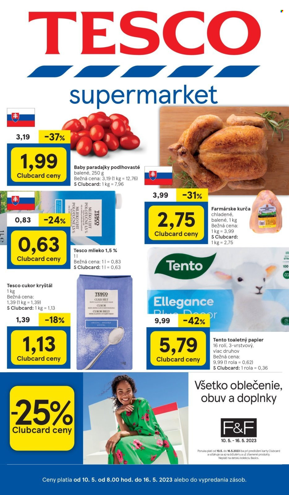 Leták TESCO supermarket - 10.5.2023 - 16.5.2023. Strana 1