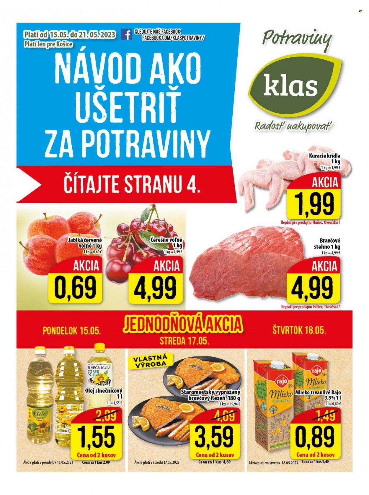 Leták Klas - 15.5.2023 - 21.5.2023. Strana 1