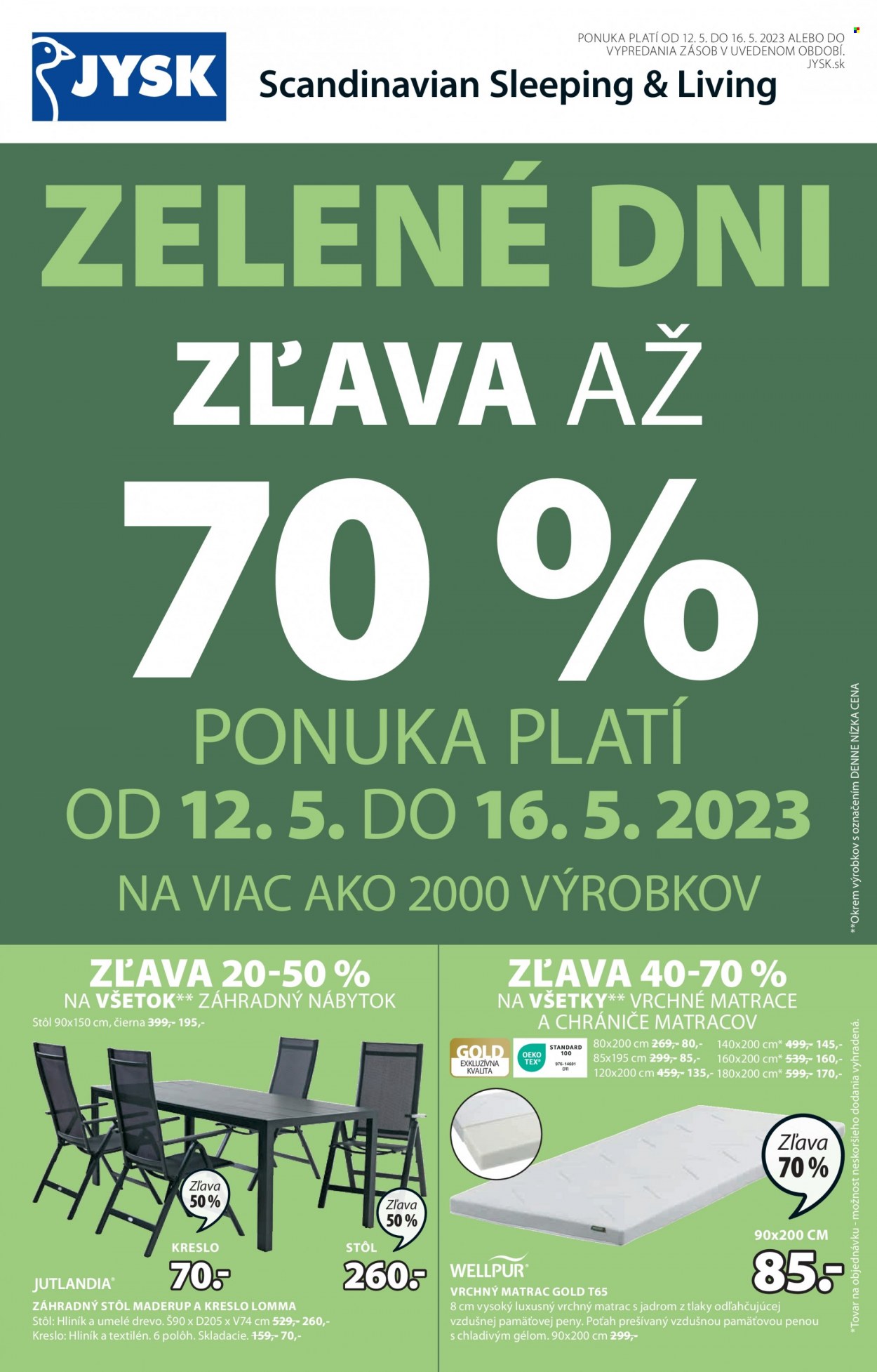 Leták JYSK - 12.5.2023 - 16.5.2023. Strana 1