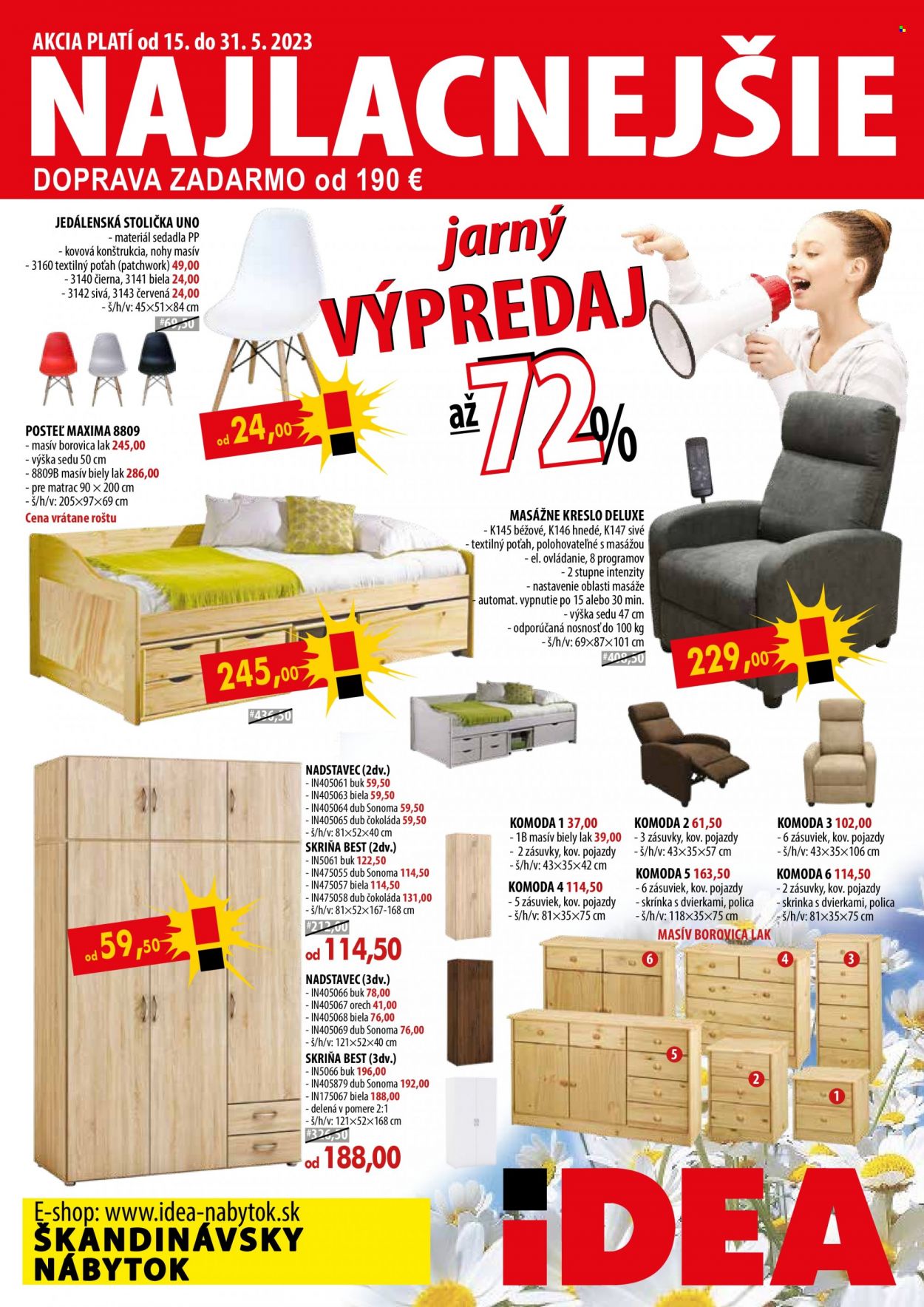 Leták IDEA nábytok - 15.5.2023 - 31.5.2023. Strana 1