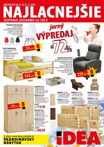 Leták IDEA nábytok - 15.5.2023 - 31.5.2023.