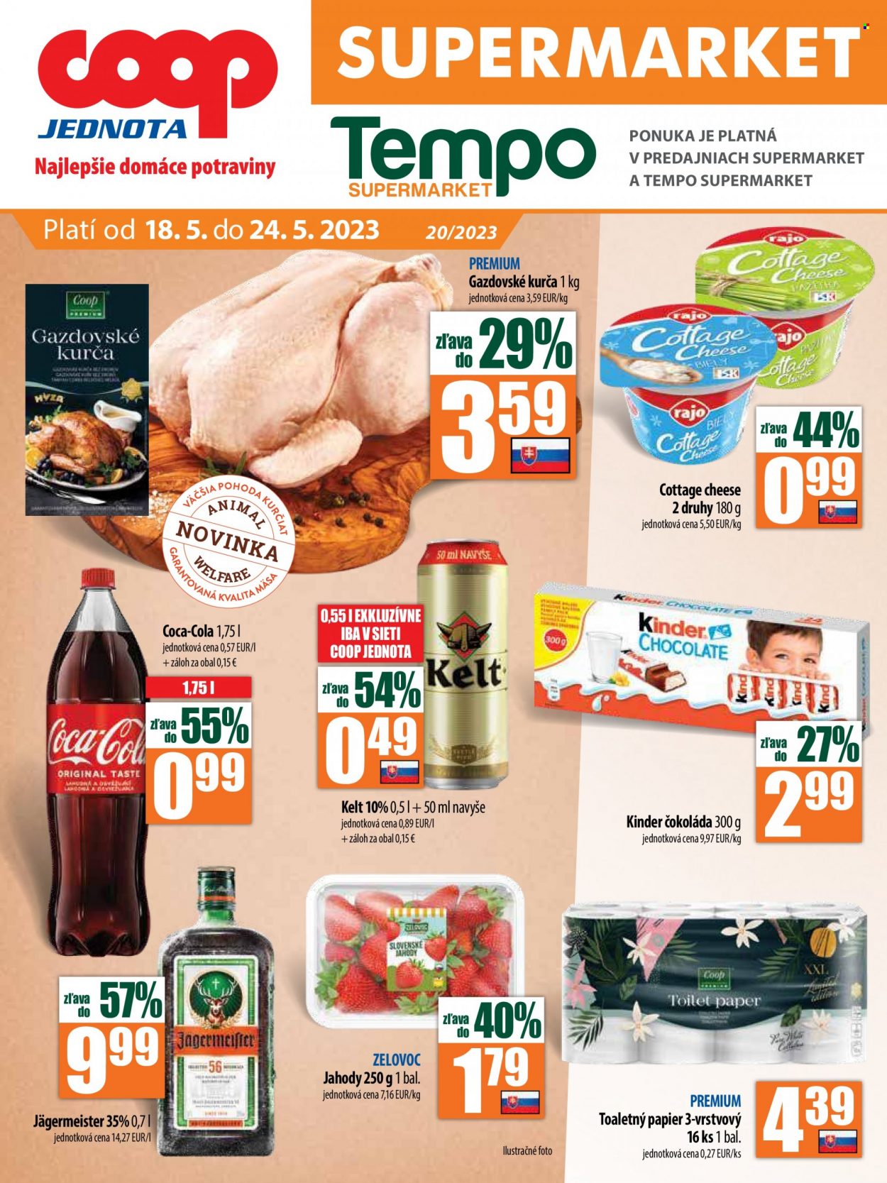 Leták COOP Jednota - 18.5.2023 - 24.5.2023. Strana 1