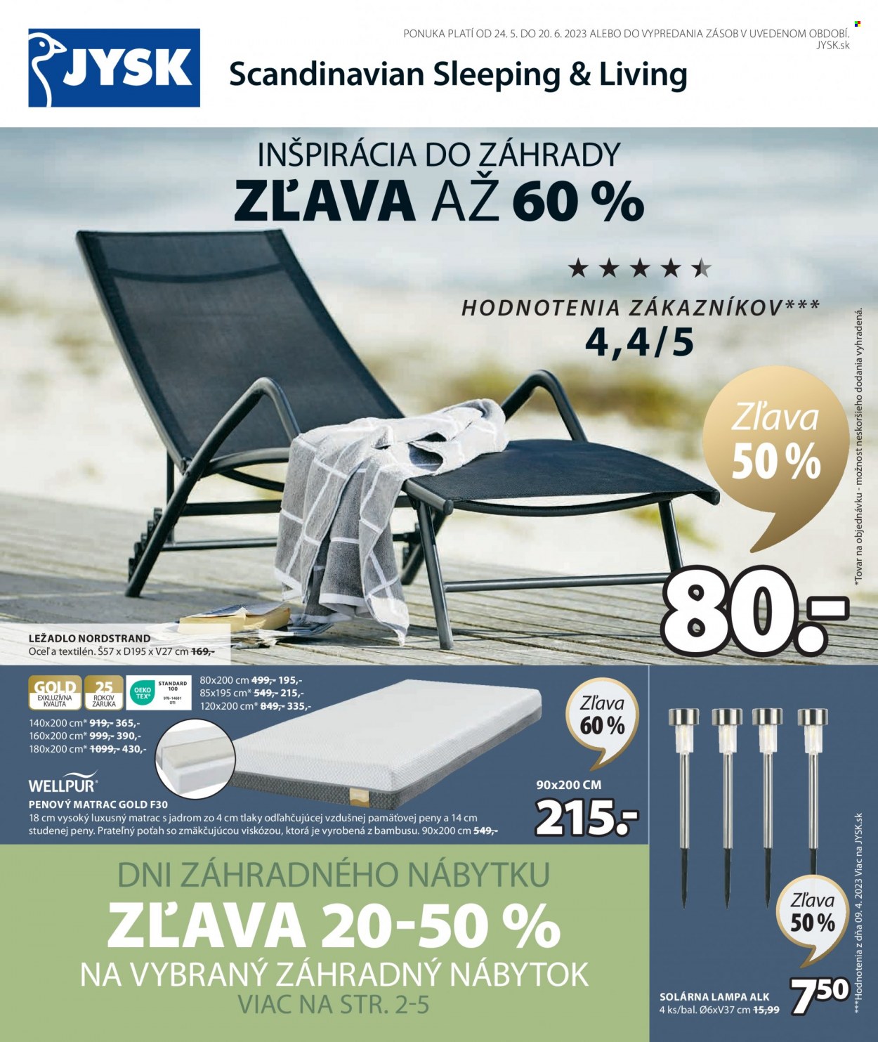 Leták JYSK - 24.5.2023 - 20.6.2023. Strana 1