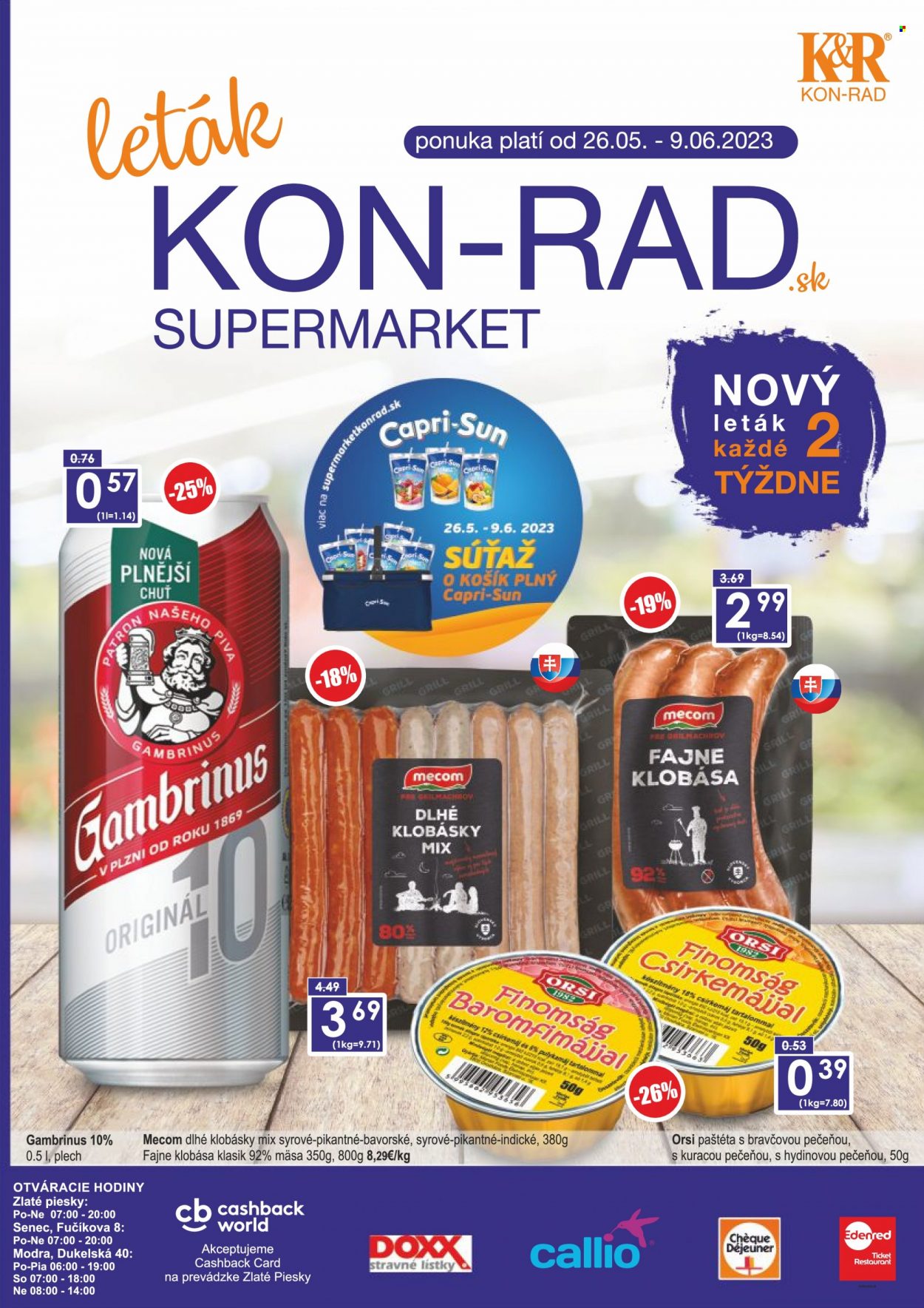 Leták KON-RAD - 26.5.2023 - 9.6.2023. Strana 1