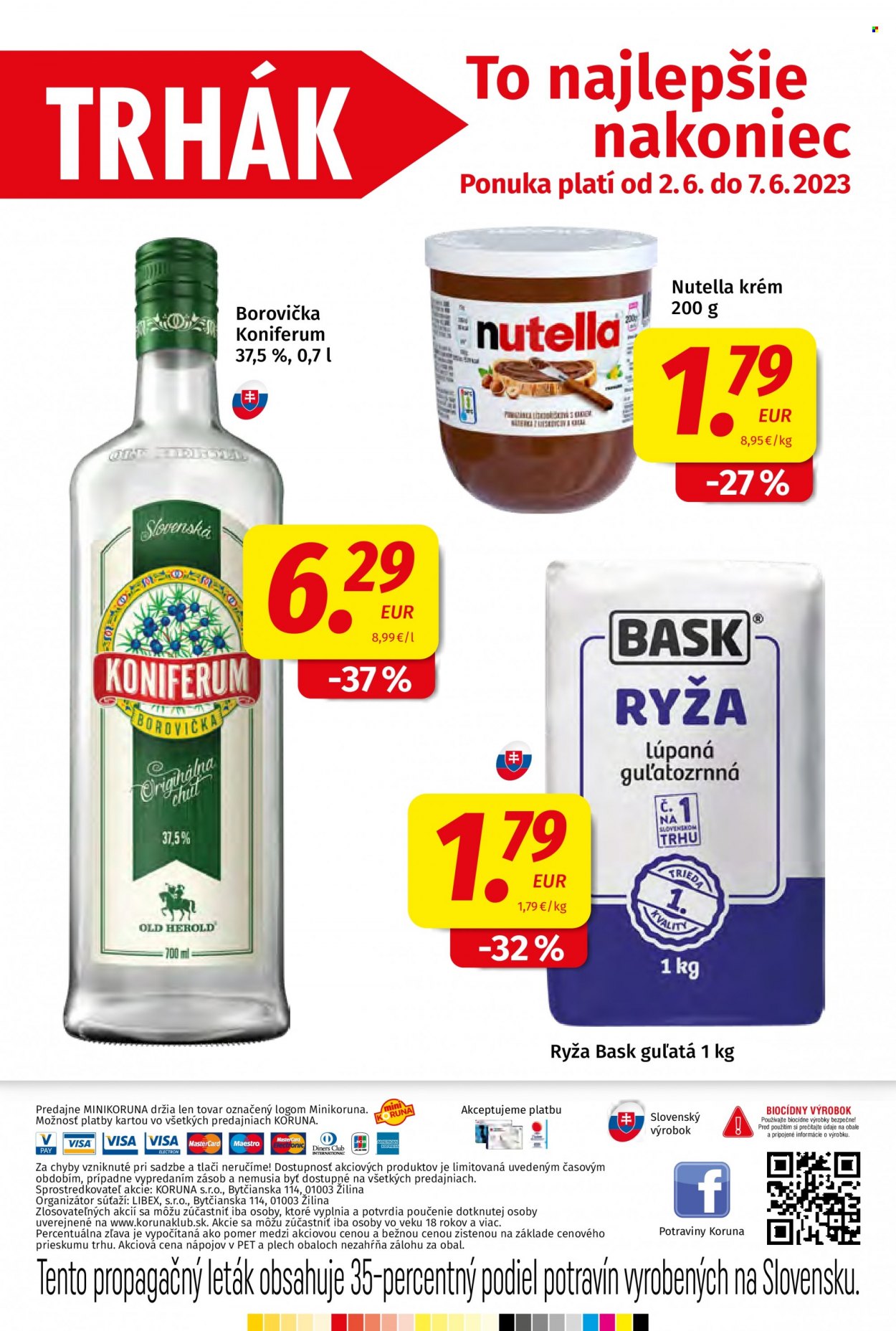 Leták Potraviny KORUNA - 26.5.2023 - 7.6.2023. Strana 20