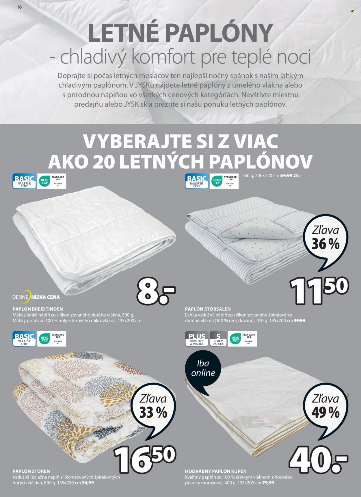 Leták JYSK - 31.5.2023 - 20.6.2023. Strana 16