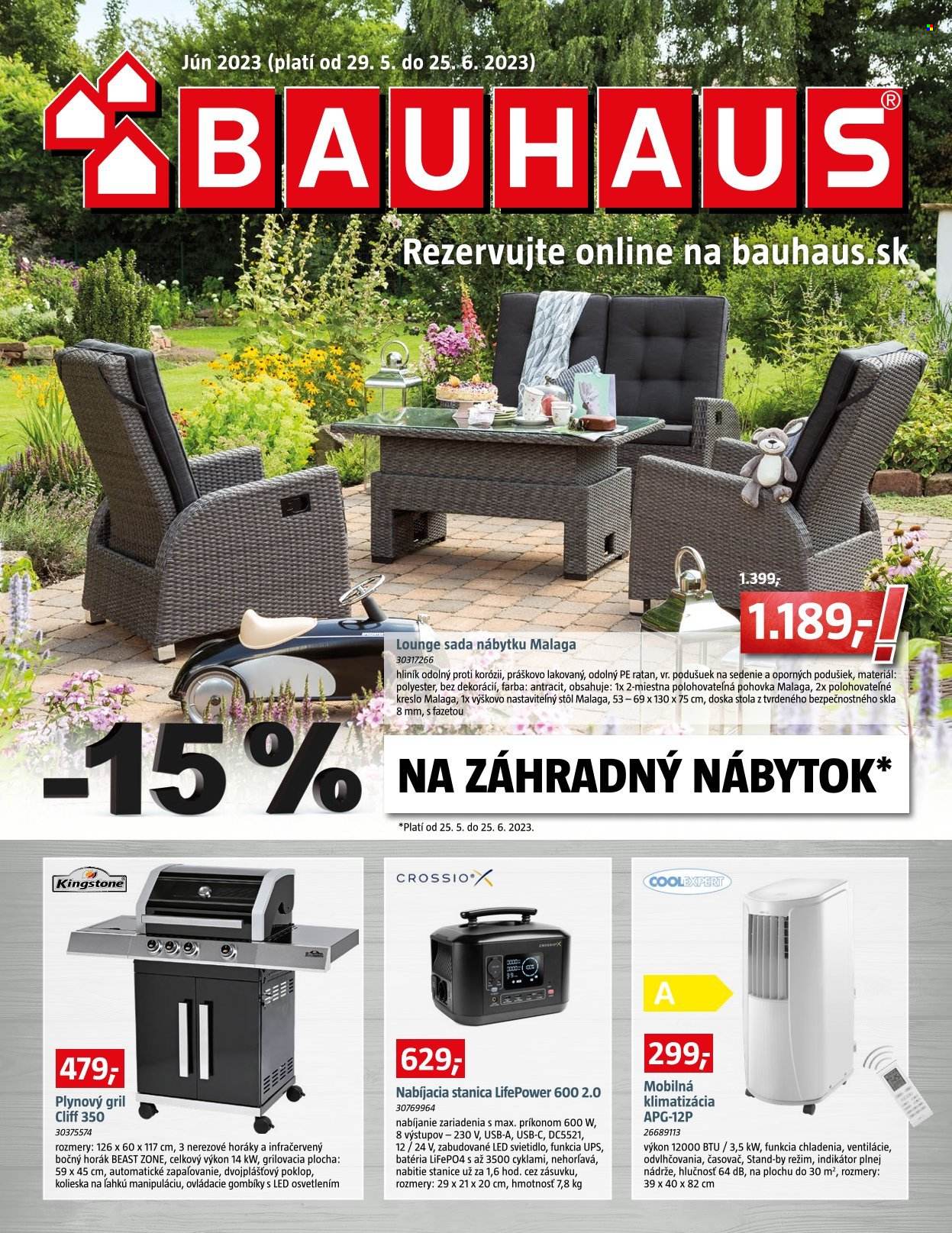 Leták Bauhaus - 25.5.2023 - 25.6.2023. Strana 1