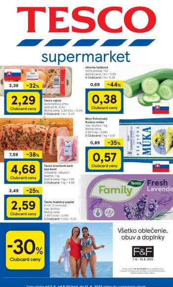 Leták TESCO supermarket - 7.6.2023 - 13.6.2023.