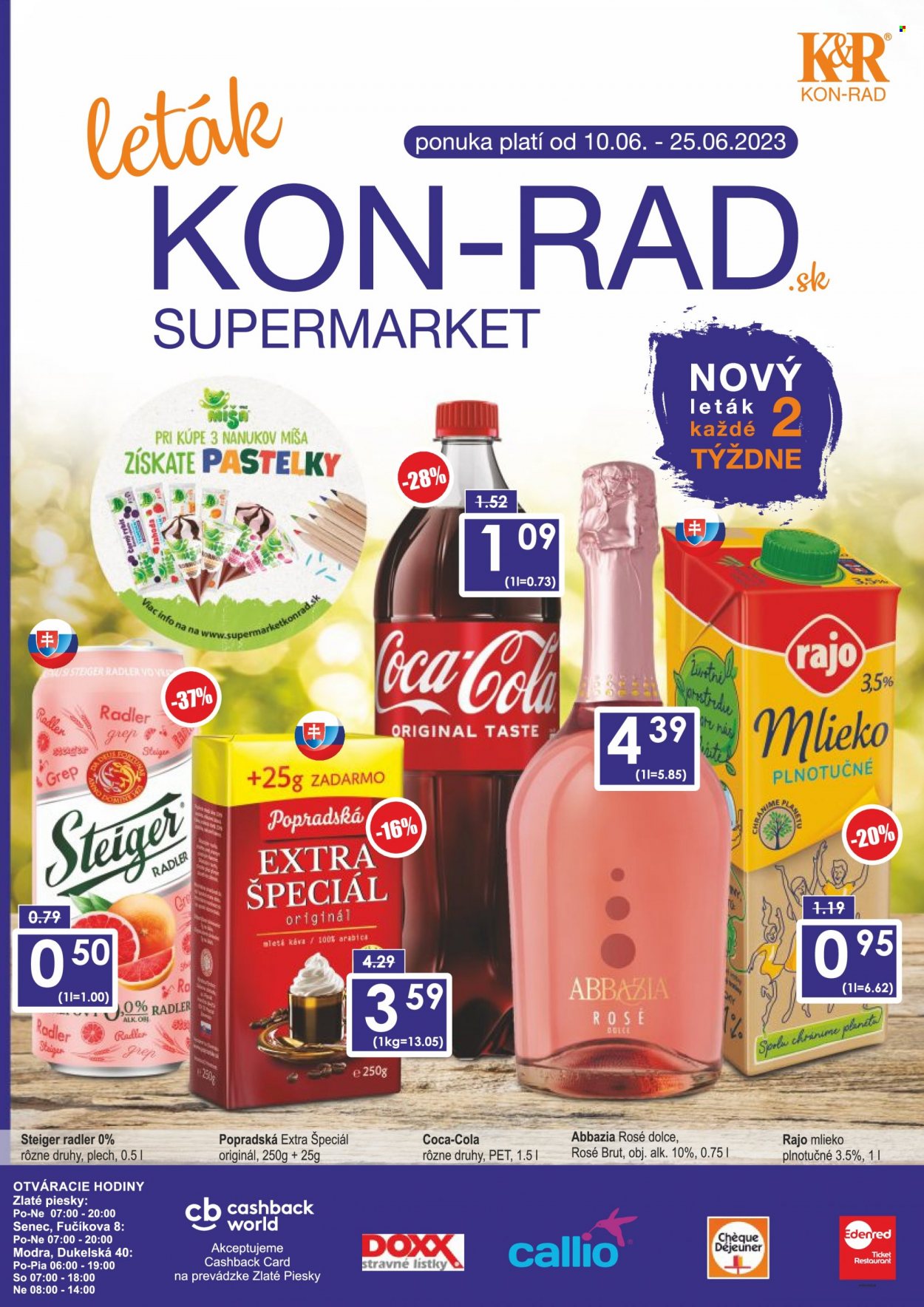 Leták KON-RAD - 10.6.2023 - 25.6.2023. Strana 1