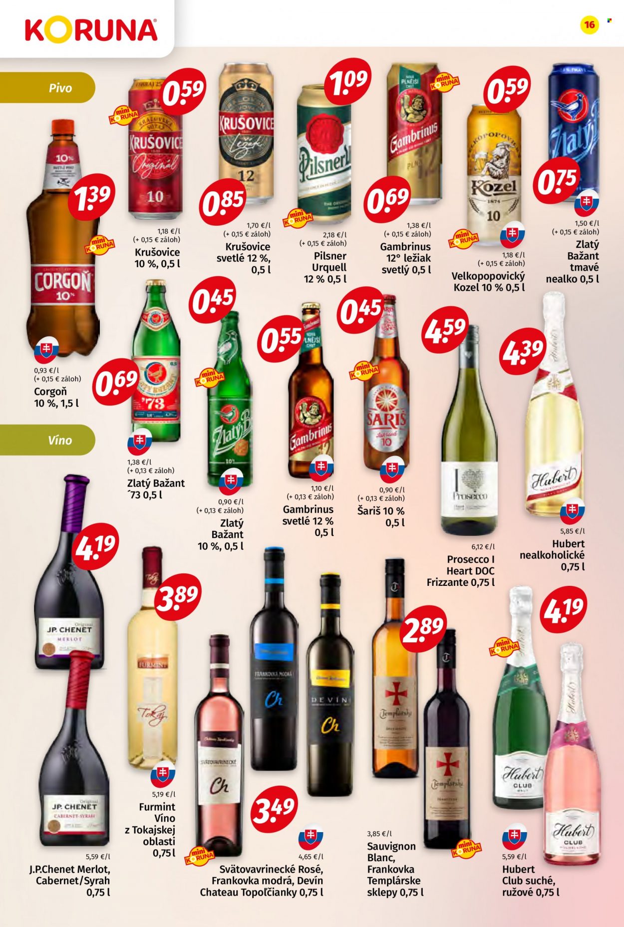 Leták Potraviny KORUNA - 9.6.2023 - 21.6.2023. Strana 16