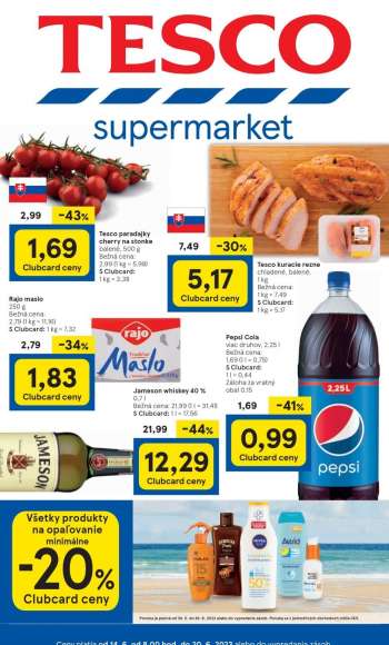 Leták TESCO supermarket - 14.6.2023 - 20.6.2023.