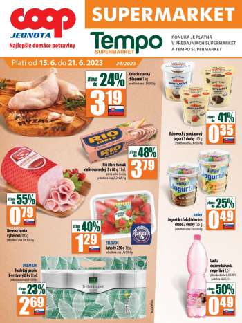Leták COOP Jednota - 15.6.2023 - 21.6.2023.