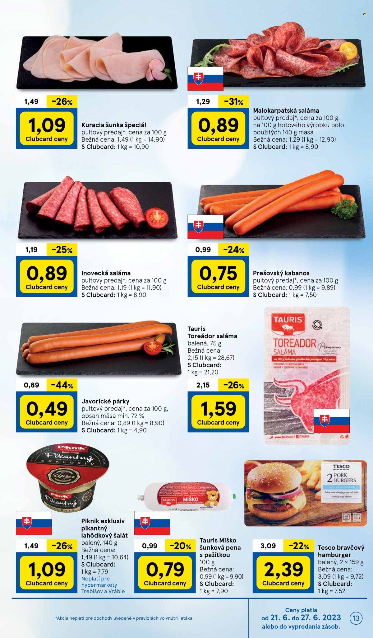 Leták TESCO - 21.6.2023 - 27.6.2023. Strana 13
