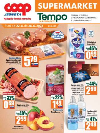 Leták COOP Jednota - 22.6.2023 - 28.6.2023.