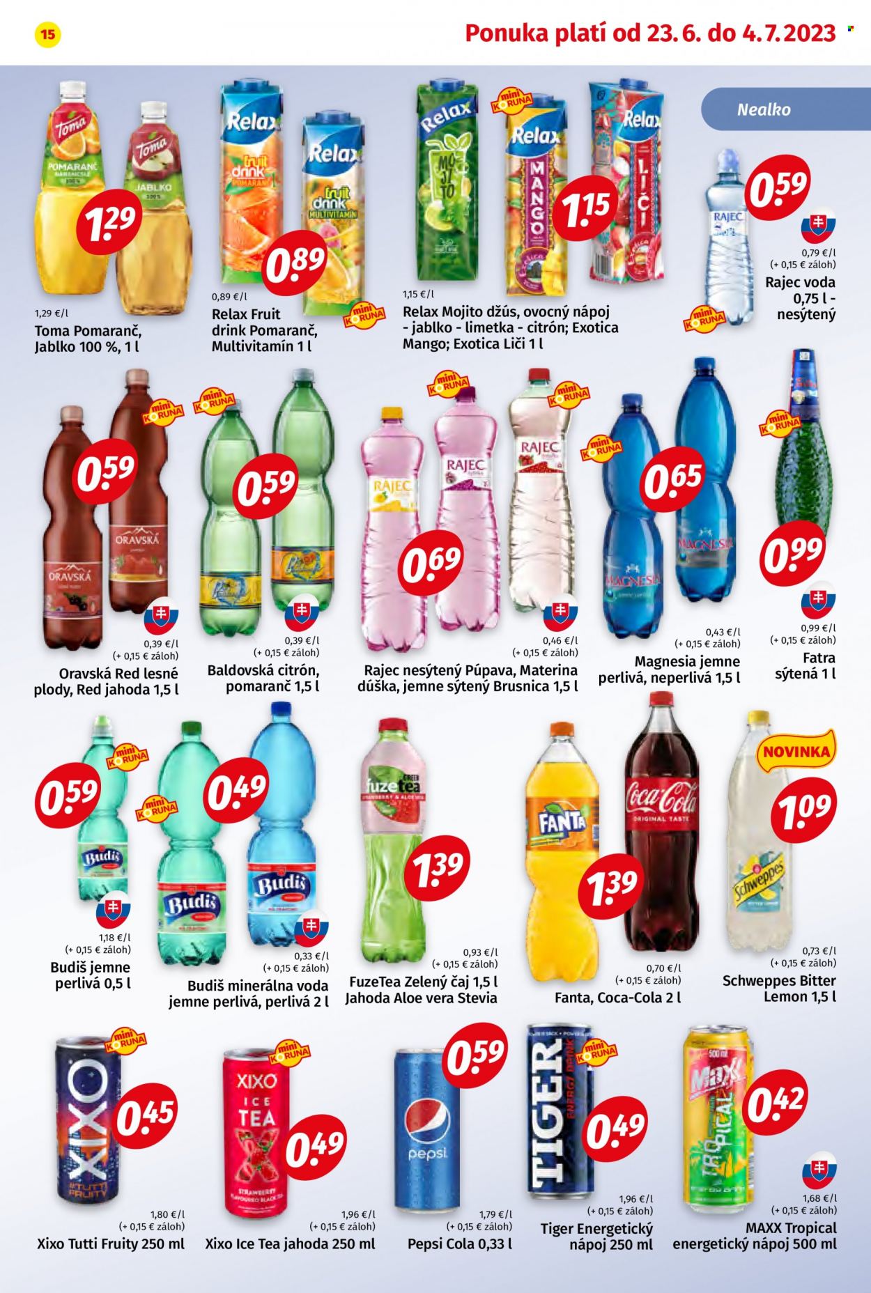 Leták Potraviny KORUNA - 23.6.2023 - 4.7.2023. Strana 15