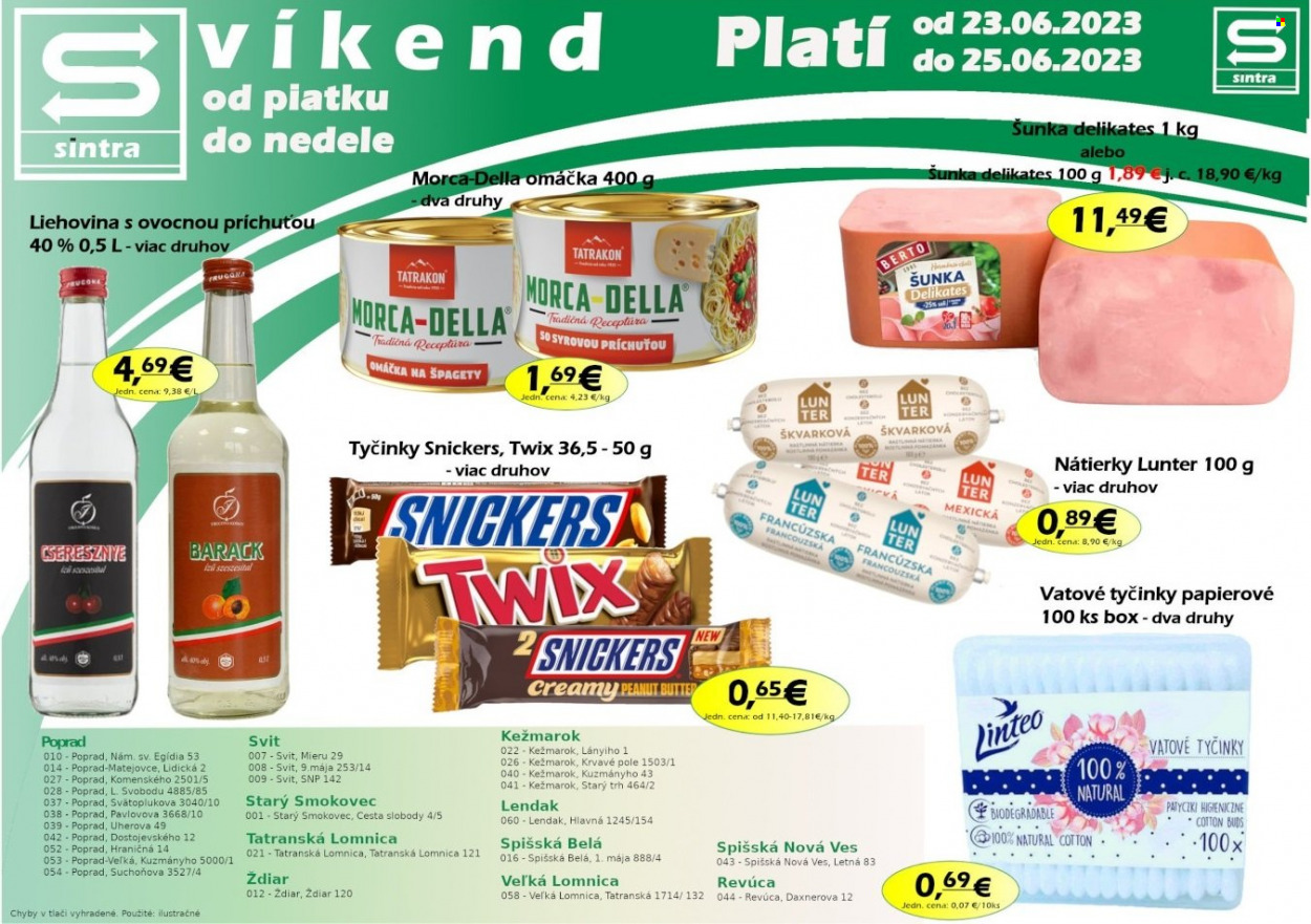 Leták Sintra - 23.6.2023 - 25.6.2023. Strana 1