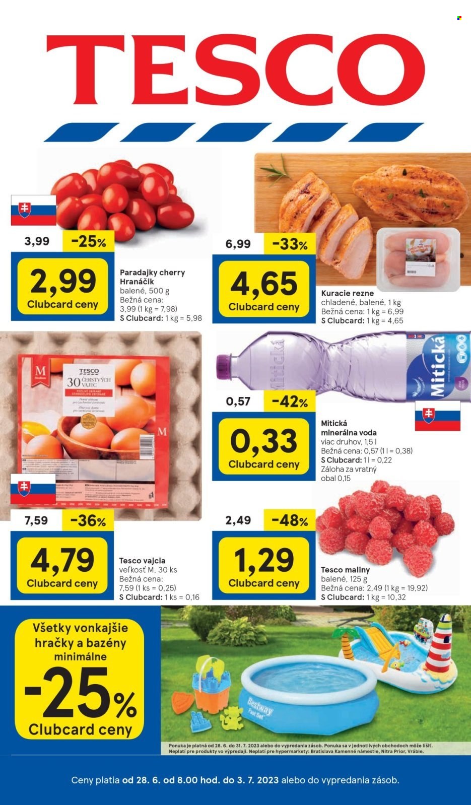 Leták TESCO - 28.6.2023 - 3.7.2023. Strana 1
