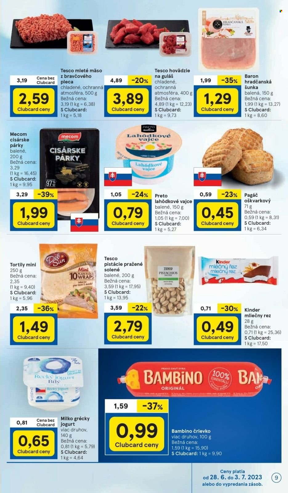 Leták TESCO supermarket - 28.6.2023 - 3.7.2023. Strana 9