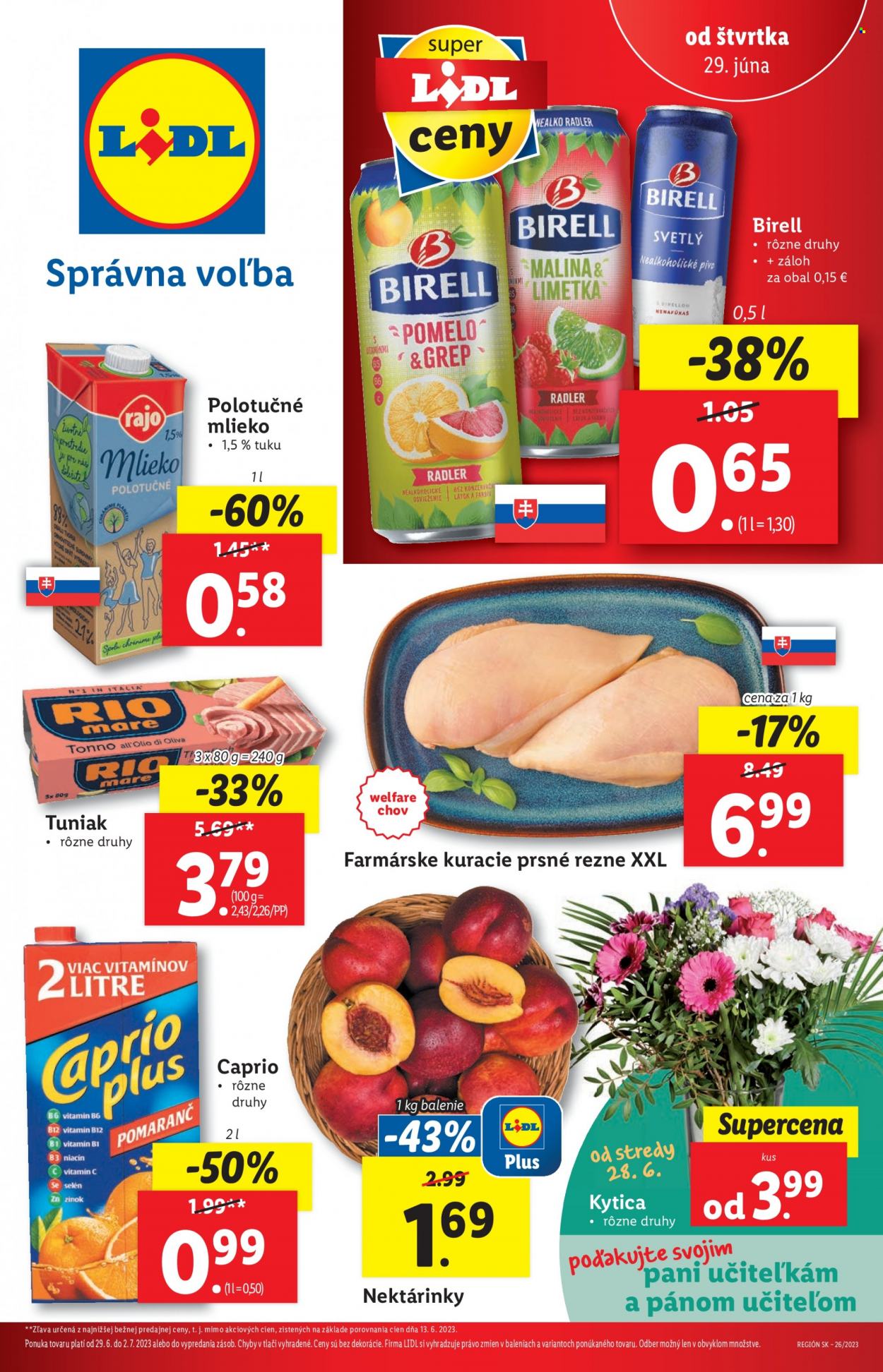 Leták Lidl - 29.6.2023 - 2.7.2023. Strana 1