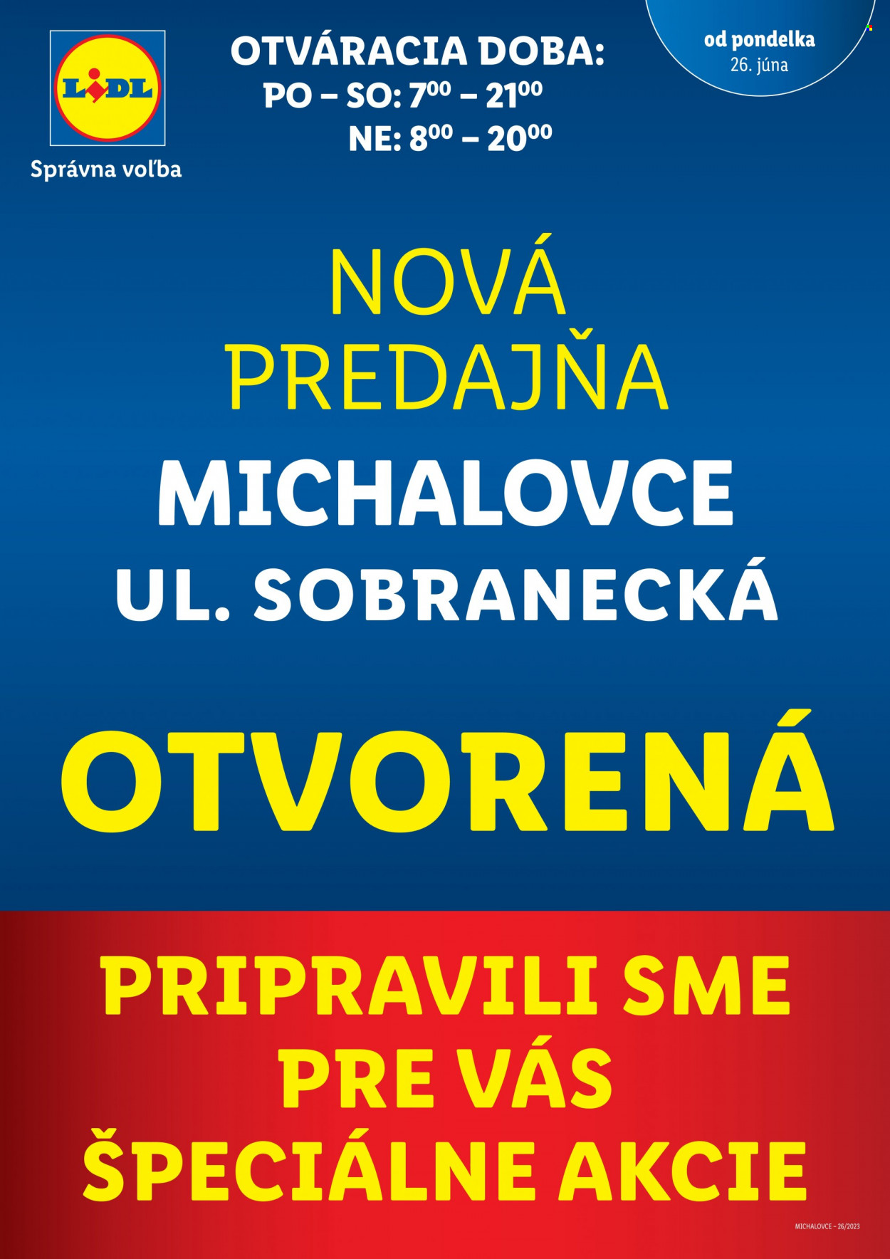 Leták Lidl - 26.6.2023 - 2.7.2023. Strana 1