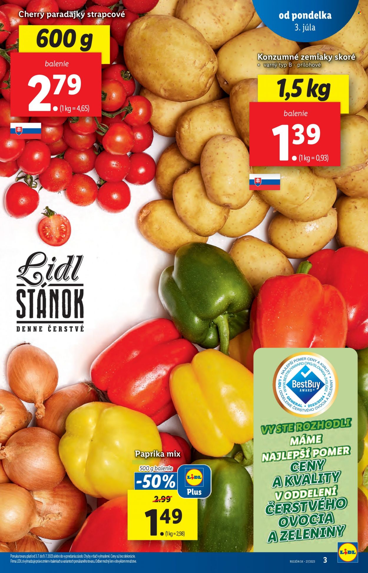 Leták Lidl - 3.7.2023 - 9.7.2023. Strana 3