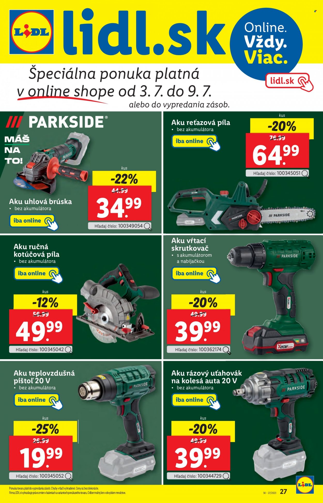 Leták Lidl - 3.7.2023 - 9.7.2023. Strana 27