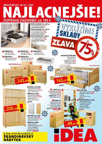 Leták IDEA nábytok - 1.7.2023 - 14.7.2023.