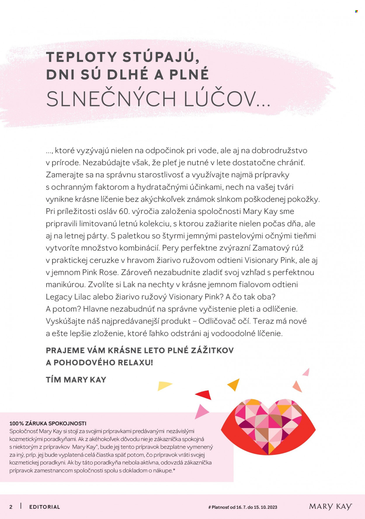 Leták Mary Kay - 1.7.2023 - 30.9.2023. Strana 2