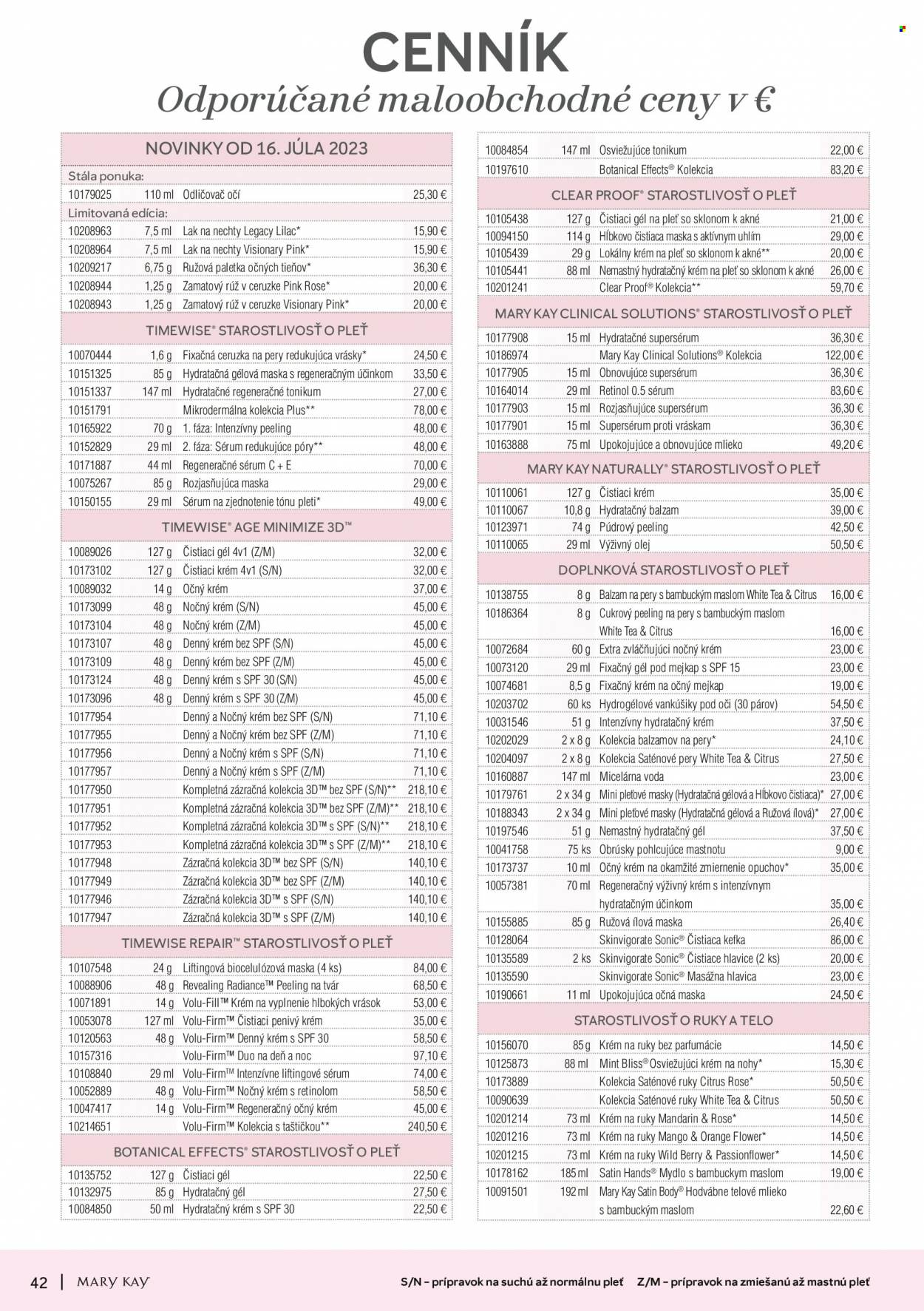 Leták Mary Kay - 1.7.2023 - 30.9.2023. Strana 42